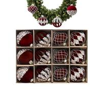 Ornements de Noël, Strass floqués pour la décoration, Boules Mignonnes Scintillantes avec Un Design Brillant, Mots de décoration de Vacances, Fonction de Suspension Facile, Outil de Noël