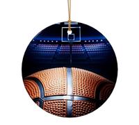 Ornements de Noël Terrain compétition Basket-Ball Cool, Décor de Noël A Suspendre pour Arbres Homme Femme