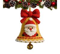 Ornements de Noël Tricotés, Père Noël Cloches Boules Couronne Sapin, Pendentifs Au Crochet pour Fêtes d'hiver Amateurs Décoration Intérieure Fenêtre Porte