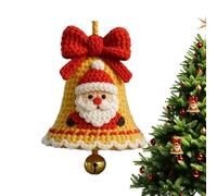 Ornements de Noël Tricotés, Père Noël Cloches Boules Couronne Sapin, Pendentifs Au Crochet pour Fêtes d'hiver Amateurs Décoration Intérieure Fenêtre Porte