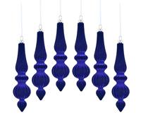 Ornements de Noël Veloutés | 6 Pièces Décorations coniques de Noël Incassables, Décorations coniques Enduites Anti-rupture - Chambre Portes Garde-corps Cheminées Table Décor