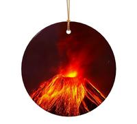 Ornements de Noël Volcan crachant, Décor de Noël A Suspendre pour Arbres Homme Femme