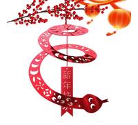 Ornements de Nouvel An pour l'année du serpent - Ornements de serpent porte-bonheur en papier de dessin animé - Décorations créatives de serpent pour le Nouvel An chinois - Ornement serpent pour