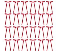 Ornements de Nœuds - 24 pièces Nœuds de saison pour intérieur et extérieur - Nœuds décoratifs rustiques en velours - 12,7 x 17,7 cm - Décoration vintage pour couronnes et guirlandes