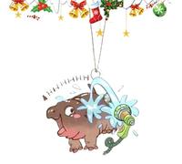 Ornements de pendentif pour arbre de Noël, pendentifs de Noël animaux, Pendentifs de Noël hippopotame mignons, ornements d'arbre, Décorations de maison souvenirs, fournitures de noël miniatures créati
