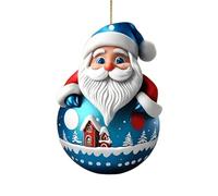Ornements de Père Noël pour Sapin | Décoration Plate | Pendentif de Voiture Amusant | Ornement de Sac à Dos | Décorations d'Arbre pour Mur