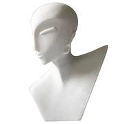 Ornements de personnages abstraits modernes et minimalistes - Sculpture créative pour salon, bureau, chambre à coucher et armoire à vin - Décoration d'intérieur élégante, 19 x 9 x 26 cm, blanc