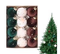 Ornements de Sapin de Noël | 12 Pièces Ensemble de Décorations de Noël,Décorations en Velours Incassables pour la Décoration d'Intérieur de Maison Durant Les Saisons Festives comme Thanksgiving et