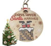 Ornements de sapin de Noël à suspendre en bois avec pendentif compte à | Décorations de Noël pour sapin pour fêtes d'hiver, maison, extérieur, jardin, terrasse, mur C