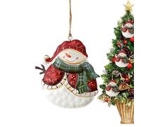 Ornements de Sapin de Noël - Bonhomme De Neige en Fer-Blanc Anticassable Rétro - Décorations De Noël Suspendables Style Ferme - Vintage Drôle pour Intérieur Chambre Salon Salle à Manger Cuisine Salle