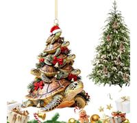 Ornements de sapin de Noël en acrylique 2D en forme d'animal empilé