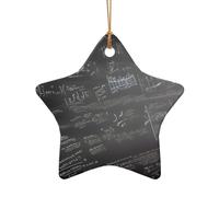 Ornements de sapin de Noël en céramique avec motif de symboles mathématiques à suspendre