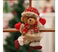 Ornements de sapin de Noël en peluche Père Noël, bonhomme de neige, gnomes d'elfe pour décorations à suspendre dans les maisons et les magasins (D)