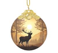 Ornements de sapin de Noël en verre à suspendre - Œuvre d'art - Décoration de sapin de Noël pour fête, mariage, cheminée en plein air