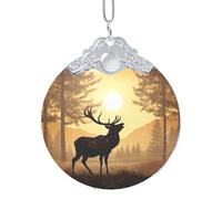 Ornements de sapin de Noël en verre à suspendre - Œuvre d'art - Décoration de sapin de Noël pour fête, mariage, cheminée en plein air