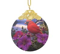 Ornements de sapin de Noël en verre à suspendre - Violet - Gloire du matin - Décorations de sapin de Noël pour fête, mariage, cheminée extérieure