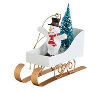 Ornements de sapin de Noël | Ornement traîneau tenant un arbre de Noël - Pendentif en fer pour fête de vacances, intérieur ou extérieur, cheminée, cour, mur, porte, dessus de table