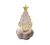 Ornements de sapin de Noël rotatifs faits à la main en verre et céramique, décorations de Noël rotatives de bureau, décorations de vacances d'art créatives. (A)