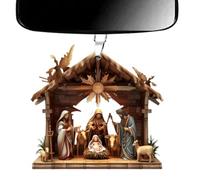 Ornements De Scène De La Nativité - Décor Suspendu En Acrylique, Ornement D'arbre De Noël, Souvenir Inspiré De La Foi | Pendentif De Vacances De La Naissance De Jésus, Affichage Saisonnier De La Maiso
