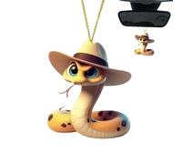 Ornements de serpent pour arbre, ornement de serpent 2025,Acrylique Serpent Plat Ornement Décoration intérieure de voiture - Ornement de l'année du serpent pour décorations de maison, ornement de voit