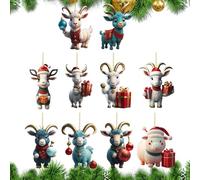 Ornements De Signe De l'arbre De Noël, Ornements d'animaux De Noël en Acrylique, Décoration De De Famille Décorations De Animaux