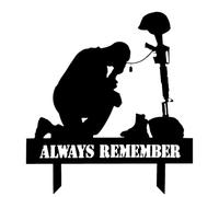 Ornements de Soldat agenouillé | de Jardin décor de Soldat agenouillé - No Fading No Rust Genoux Soldier Independence Day for Gazon Garden, Patio