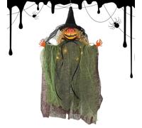 Ornements de sorcières d'Halloween - Pendentif extérieur effrayant lumineux, affichage suspendu effrayant | Ornement saisonnier brillant pour mur intérieur de maison hantée salon, scène effrayante