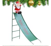 Ornements de table de Noël, décorations de diapositives de Noël - Pièce maîtresse du Père Noël,Décorations de table avec toboggan bonhomme de neige du Père Noël pour la décoration de la maison,