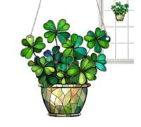 Ornements de trèfle pour la Saint-Patrick, Décorations d'arbre de la Saint-Patrick - Ornements Irlandais Pendentif de Voiture léger, Pendentif Acrylique, Signe Chanceux, Ici