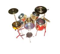 Ornements de Trompette Ornements d Instruments de Musique Miniatures représentant Une scène de Batterie(14 * 10 * 10CM)