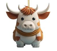 Ornements de Vache pour Arbre,Pendentif de rétroviseur de décor de Vache Mignon | Ornements d'arbre de Noël Double Face avec lanière, décoration de la Maison pour Arbre, Porte, fenêtre [video game]