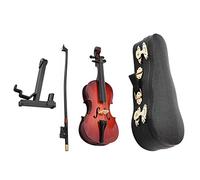 Ornements de violoncelle, réplique de violoncelle miniature en bois 5.5in avec étui, modèle d'instrument, cadeaux musicaux, ornements