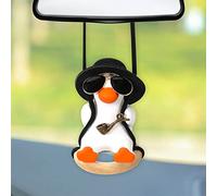 Ornements de Voiture, Cool Balançoire Canard avec Lunettes de Soleil Pipe à Tabac Pendentif, Swinging Duck Miroir de Voiture Rétroviseur Ornements, Cadeaux D'anniversaire Décoration Charme de Voiture