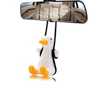 Ornements de Voiture,Mignon Balançoire Canard Ornement Suspendu de Voiture de Canard Pendentif Voiture Canard Ornements de DéCoration de Voiture Swinging Duck Miroir de Voiture Rétroviseur Ornements