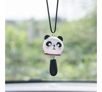 Ornements de Voiture,Mignon Panda Pendentif Miroir de Voiture Rétroviseur Ornements Suspendu De Voiture Miroir de Voiture Accessoires Cadeaux D'anniversaire Décoration Charme Suspendu