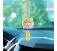 Ornements de Voiture,Mignon Shiba Inu Pendentif Miroir de Voiture Rétroviseur Ornements Suspendu De Voiture Miroir de Voiture Accessoires Cadeaux D'anniversaire Décoration Charme Suspendu