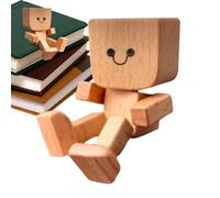 Ornements de voiture, poupée en bois du tableau de bord, adorable silhouette des pieds secoue, accent intérieur automatique décoratif, accessoire de véhicule parfait pour l'école, les voyages en route