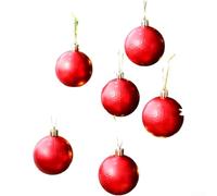 Ornements décoratifs à suspendre avec boules de Noël avec flocon de neige mat et finitions peintes brillantes, construction en plastique pour plus de durabilité (B)