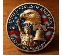 Ornements décoratifs à suspendre pour anniversaire de mariage des États-Unis, broche drapeau américain en cristal rouge, blanc, bleu pour cadeau du 4 juillet