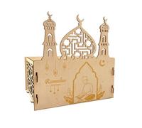 Ornements décoratifs en bois Eid Accueil Art Décoratif Ornements pour Mariage Anniversaire Noël Fête Décoration Bois