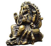 Ornements d'éléphant Antiques en cuivre Pur comme la Statue du Dieu de la Richesse Bouddha Salon Bureau Artisanat Meubles