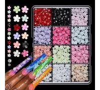 Ornements délicats d ' ongles en forme de papillon et de fraise, en 12 variétés, pour la saint-valentin, Design de mariée, décorations en cœur mixte