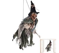 Ornements des Accessoires De Sorcières en Plein Air - Vocation Et Contrôle du Toucher des Sorcières Hurlant avec des Décorations d'halloween Légères Et Hurlantes | Sorcières d'halloween Extérieures