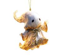 Ornements d'Halloween pour arbre - Décorations de fantômes bidimensionnels en acrylique | Décoration de maison, salon, chambre, cuisine, bureau et salle de classe