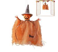 Ornements d'Halloween pour arbre - Ornements de de sorcière en maille | Pendentif chat et sorcière Décoration de maison Accessoire photo pour extérieur et intérieur