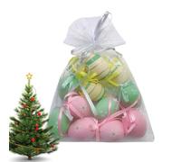 Ornements D'oeufs De Pâques - Décorations De Mousse Mouchetées, Couleurs Pastel Assorties | Ensemble D'œufs De Pâques Légers Portables, Pendentif À Œufs Créatifs Multicolores Pour Couronnes Garales Ga