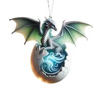 Ornements Dragon pour Arbre Noël | Ornements Noël sur Le thème du Dragon | Pendentif Suspendu Statue d'arbre Noël Dragon Acrylique 2D | Décorations d'arbre de Noël pour Les Amoureux des Dragons
