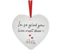 Ornements du cœur de l'amitié - Signe de souvenirs d'amitié en forme de cœur | Décoration de Noël en acrylique pour un ami amusant, décorations d'arbre de Noël