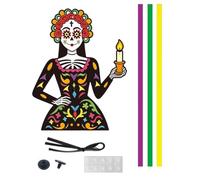 Ornements Du Jour Des Morts Ornement Squelette Réutilisable à Gland | Décorations D'Intérieur Pour Halloween Pour Intérieur Et Extérieur Maison Porte Jardin Ferme École Bureaux Fête