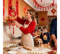 Ornements du Nouvel an Vietnamien - Décoration Saisonnière 2026 | Ornements de l'Année du Cheval | pour Amateurs De Culture Réunions Familiales Porte D'Entrée Salon Mur Restaurant